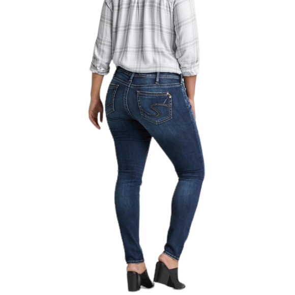 Silver Jeans Suki Skinny Midrise Curvy Fit Jeans 22W - Picture 5 of 16